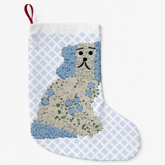 kersthond uit Staffordshire Kleine Kerstsok (Voorkant)