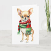 Kersthond, Vakantie Chihuahua BLANK Feestdagen Kaart (Voorkant)