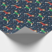 kersthond van Beagle Sweater Cadeaupapier (Hoek)