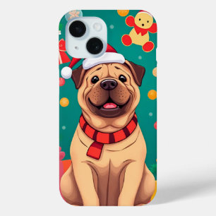 Kersthond Vrijetijdsbescherming voor Dagelijks Geb iPhone 15 Case