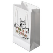 Kersthond: Vrolijk kerstfeest! Klein Cadeauzakje (Voorkant Gekanteld)