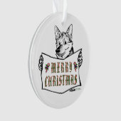 Kersthond: Vrolijk kerstfeest! Ornament (voorkant)
