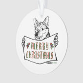 Kersthond: Vrolijk kerstfeest! Ornament (voorkant)
