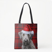Kersthond Wolfhound Rode Seizoensflanel