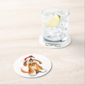 Kersthond zingt onderzetters voor kunstpapier (Insitu)