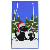 Kersthonden blauw klein cadeauzakje (Voorkant)