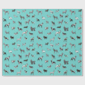  kersthonden cadeaupapier (Vlak)