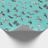  kersthonden cadeaupapier (Hoek)