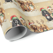 Kersthonden Cadeaupapier (Rol Hoek)