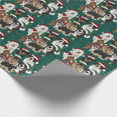 Kersthonden Cadeaupapier (Hoek)