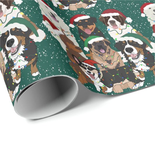 Kersthonden Cadeaupapier (Rol Hoek)