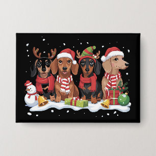 Kersthonden Dachshund liefhebber hond moeder  Button