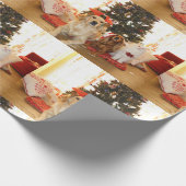 Kersthonden en kattenpapier cadeaupapier (Hoek)