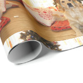 Kersthonden en kattenpapier cadeaupapier (Rol Hoek)