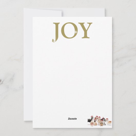 Kersthonden Foto van Fun Red Holiday Card Feestdagenkaart (Achterkant)