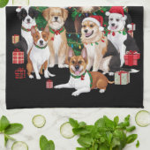 Kersthonden Hondenliefhebber Vakantie Hond Mam Theedoek (Gevouwen)