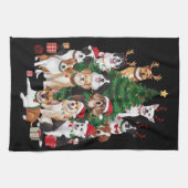 Kersthonden Hondenliefhebber Vakantie Hond Mam Theedoek (Horizontaal)