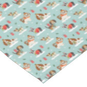Kersthonden in Cosy Scarves Patroon Tafelkleed (Gekanteld)