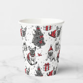 Kersthonden in de stijl van een kunstboek papieren bekers (Links)