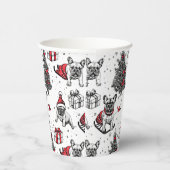 Kersthonden in de stijl van een kunstboek papieren bekers (Rechts)
