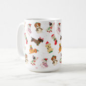 Kersthonden in petten en truien koffiemok (Voorkant links)