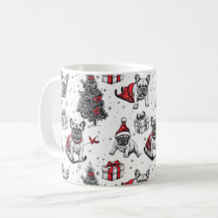 Kersthonden in schetsboekstijl koffiemok