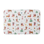 Kersthonden in vakantie Accessoires Badmat (Voorkant)