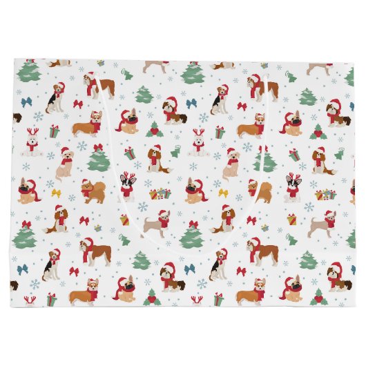 Kersthonden in vakantie Accessoires Groot Cadeauzakje (Achterkant)