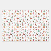 Kersthonden in vakantie Accessoires Inpakpapier Vel (Voorkant)