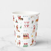 Kersthonden in vakantie Accessoires Papieren Bekers (Rechts)