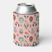 Kersthonden in Vakantie Accessoires Patroon Blikjeskoeler (Blikje Achterkant)