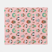 Kersthonden in Vakantie Accessoires Patroon Fleece Deken (Voorkant (Horizontaal))