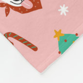 Kersthonden in Vakantie Accessoires Patroon Fleece Deken (Hoek)