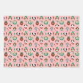 Kersthonden in Vakantie Accessoires Patroon Inpakpapier Vel (Voorkant 3)