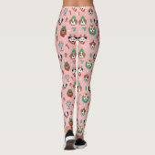 Kersthonden in Vakantie Accessoires Patroon Leggings (Achterkant)