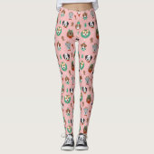 Kersthonden in Vakantie Accessoires Patroon Leggings (Voorkant)