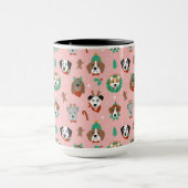 Kersthonden in Vakantie Accessoires Patroon Mok (Midden)