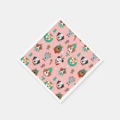 Kersthonden in Vakantie Accessoires Patroon Servet (Hoek)