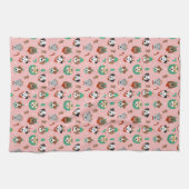 Kersthonden in Vakantie Accessoires Patroon Theedoek (Horizontaal)