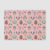 Kersthonden in Vakantie Accessoires Patroon Tissuepapier (Voorkant)