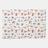 Kersthonden in vakantie Accessoires Theedoek (Horizontaal)