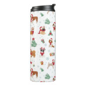 Kersthonden in vakantie Accessoires Thermosbeker (Gedraaid links)