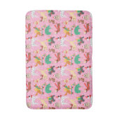 Kersthonden in vakantie outfits patroon badmat (Voorkant Verticaal)