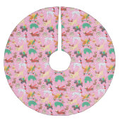 Kersthonden in vakantie outfits patroon kerstboom rok (Voorkant)