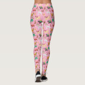 Kersthonden in vakantie outfits patroon leggings (Achterkant)