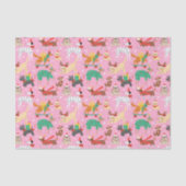 Kersthonden in vakantie outfits patroon tissuepapier (Voorkant)