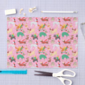 Kersthonden in vakantie outfits patroon tissuepapier (Craft)