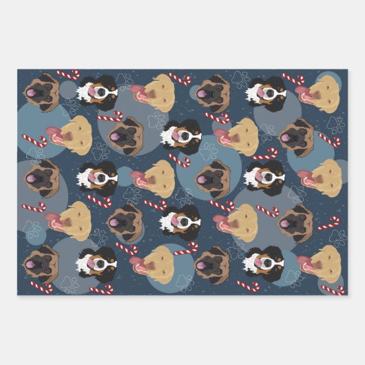 Kersthonden Inpakpapier Vel (Voorkant 3)