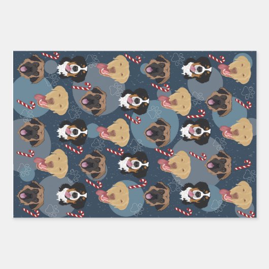 Kersthonden Inpakpapier Vel (Voorkant 2)