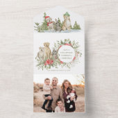 Kersthonden | Kaart met Kerstmis (Binnen)